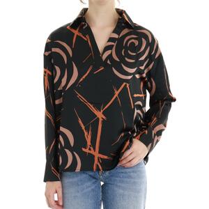 CAMICIA TASLA ROSE NERO